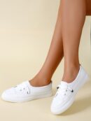Zapatillas Deportivas Planas de Mujer con Detalles de Strass
