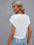 Camiseta Cuello Redondo y Manga Murciélago
