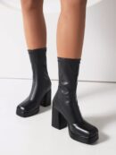 Zapatos de Tacón Chunky con Plataforma Impermeable y Correa al Tobillo