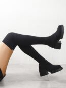 Botas Tejidas Minimalistas sobre la Rodilla con Plataforma