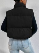 Chaleco Casual con Cremallera Frontal en Color Sólido