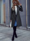 Abrigo Elegante de Doble Botonadura con Cuello Solapa