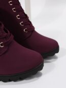 Botas Chelsea de Tacón Alto en Gamuza Sintética Negra con Cierre Lateral