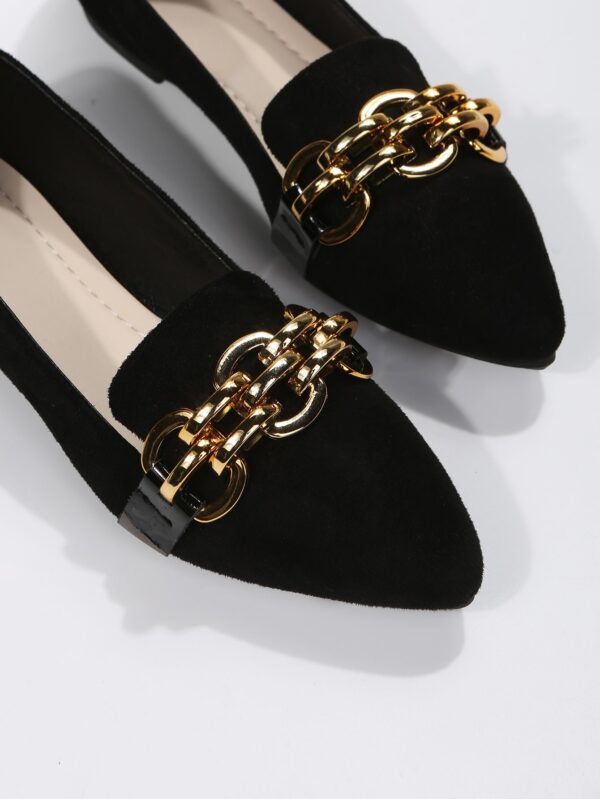 Mocasines Planos de Gamuza con Detalles Metálicos para Mujer - Image 5