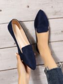 Zapatos Planos Estampados con Punta Afilada y Diseño Deslizable