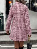 Abrigo de Tweed a Cuadros con Doble Botonadura