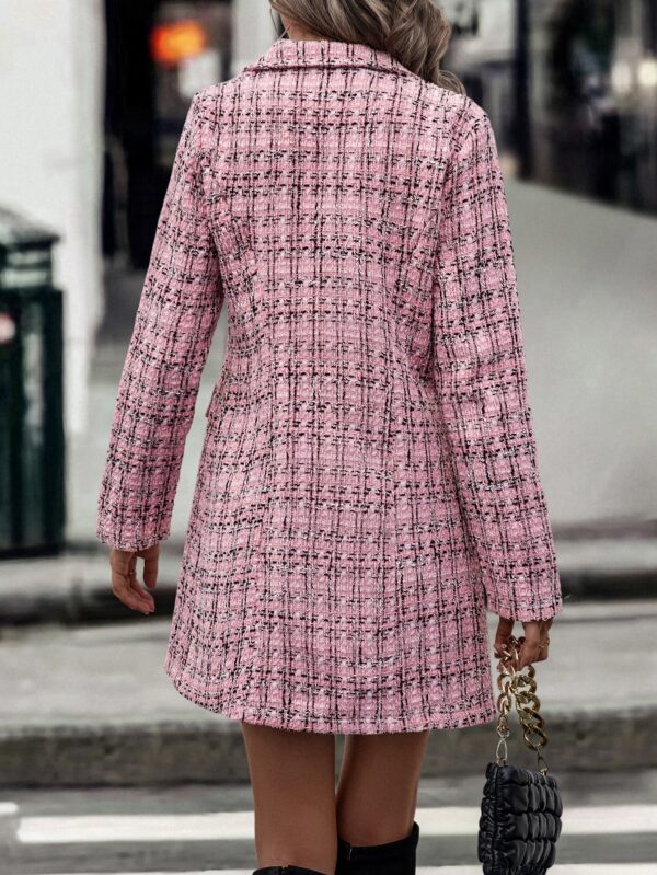Abrigo de Tweed a Cuadros con Doble Botonadura - Image 2