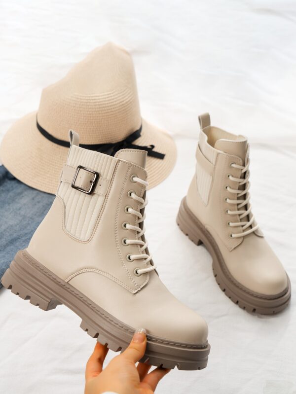Botas Retro Cortas de Tacón Grueso y Suela Gruesa para Mujer - Image 6