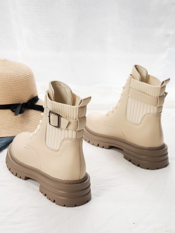 Botas Retro Cortas de Tacón Grueso y Suela Gruesa para Mujer - Image 7