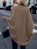 Cardigan Abierto de Manga Batwing en Tejido Suave