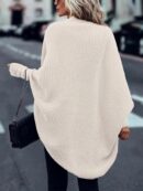 Cardigan Abierto de Manga Batwing en Tejido Suave