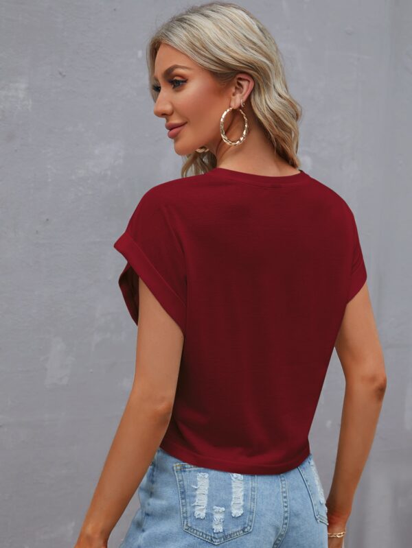 Camiseta Cuello Redondo y Manga Murciélago - Image 18