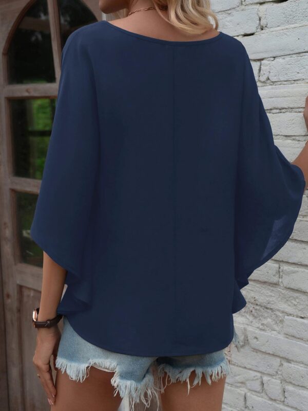 Blusa de Verano con Escote en V y Mangas Murciélago - Image 17