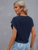 Camiseta Cuello Redondo y Manga Murciélago