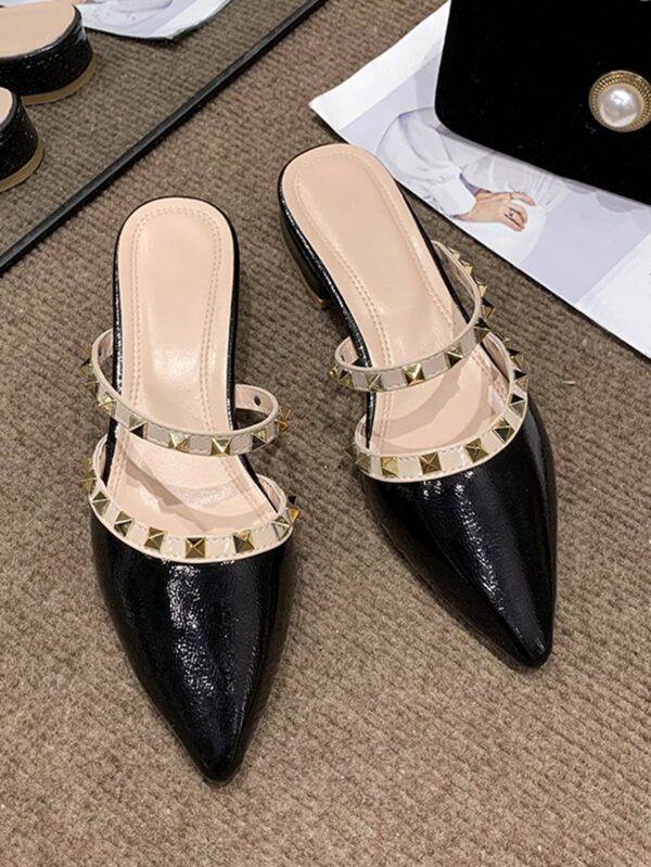 Mules Planos Decorados con Tachas para Mujer - Image 6