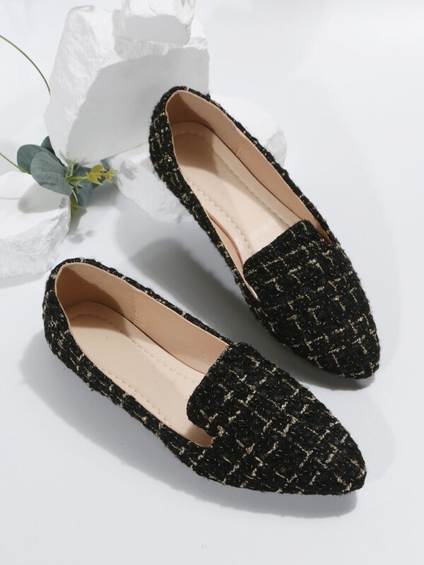 Mocasines Casuales de Puntera Puntiaguda con Hilos Dorados - Image 61