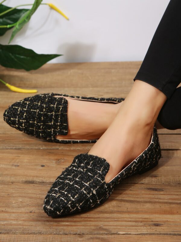 Mocasines Casuales de Puntera Puntiaguda con Hilos Dorados - Image 62