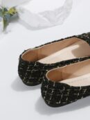 Mocasines Casuales de Puntera Puntiaguda con Hilos Dorados
