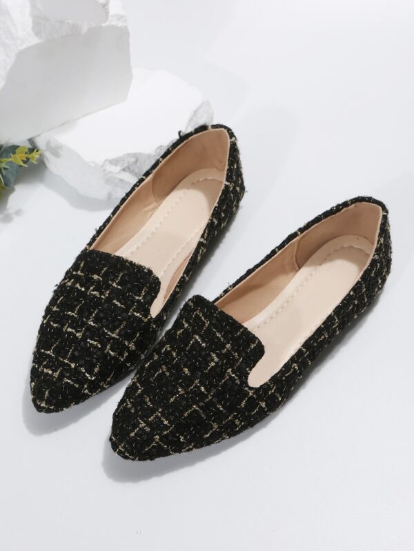 Mocasines Casuales de Puntera Puntiaguda con Hilos Dorados - Image 65