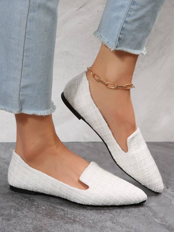 Mocasines Casuales de Puntera Puntiaguda con Hilos Dorados - Image 87