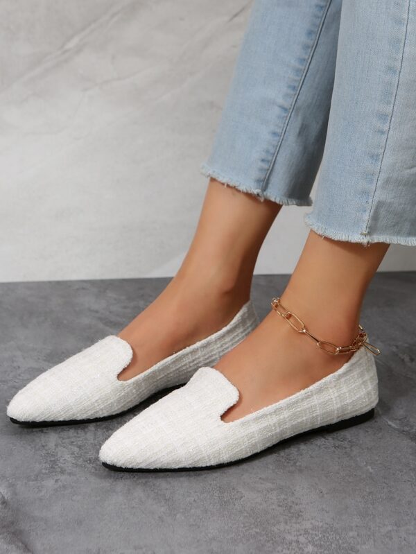 Mocasines Casuales de Puntera Puntiaguda con Hilos Dorados - Image 88