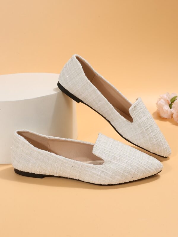 Mocasines Casuales de Puntera Puntiaguda con Hilos Dorados - Image 89