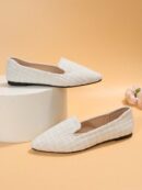 Mocasines Casuales de Puntera Puntiaguda con Hilos Dorados