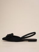 Zapatillas de Ballet Negras con Punta Afilada y Detalle de Moño