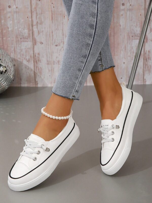 Zapatillas Deportivas de Lona en Negro, Talla Grande - Image 12