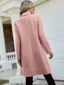 Abrigo Elegante con Cuello Solapa y Doble Botonadura
