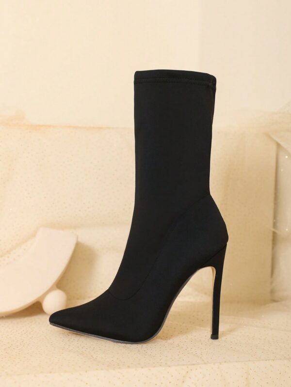 Botines Negros Elegantes con Tacón de Aguja para Mujer - Image 6