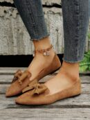 Mocasines Casuales de Puntera Puntiaguda con Hilos Dorados
