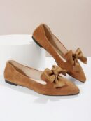 Mocasines Casuales de Puntera Puntiaguda con Hilos Dorados