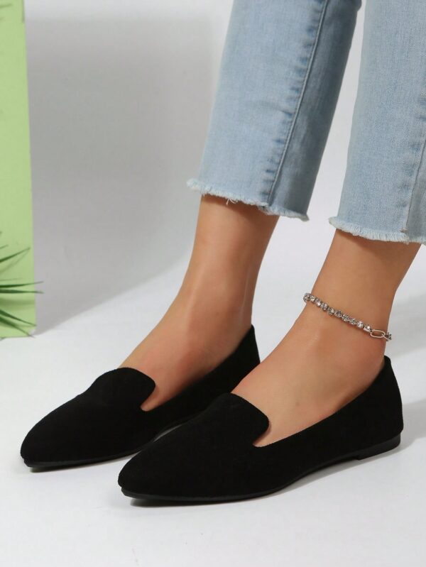Mocasines Casuales de Puntera Puntiaguda con Hilos Dorados - Image 44