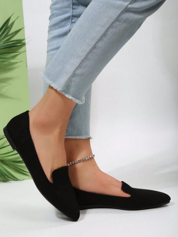 Mocasines Casuales de Puntera Puntiaguda con Hilos Dorados - Image 46