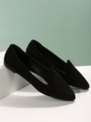 Mocasines Casuales de Puntera Puntiaguda con Hilos Dorados