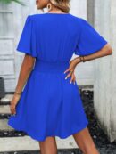 Vestido Casual Cuello en V con Mangas Mariposa