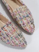 Zapatos Planos Estampados con Punta Afilada y Diseño Deslizable