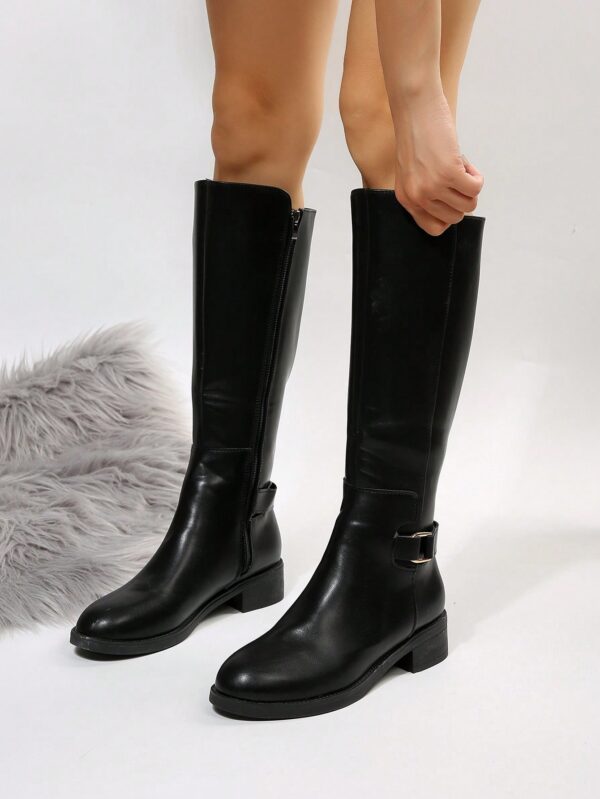 Botas de Montar Marrones con Correa de Hebilla para Invierno - Image 8