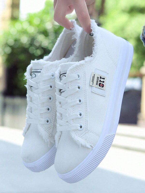 Zapatillas Deportivas de Lona para Mujer, Estilo Estudiantil - Image 4