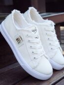 Zapatillas Deportivas de Lona para Mujer, Estilo Estudiantil