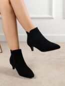 Botines de Mujer con Cierre Lateral y Tacón Delgado