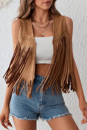Chaleco de Verano con Flecos y Tachas