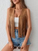Chaleco de Verano con Flecos y Tachas