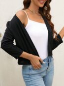 Chaqueta Corta Negra de Trabajo para Mujer, Temporada Primavera