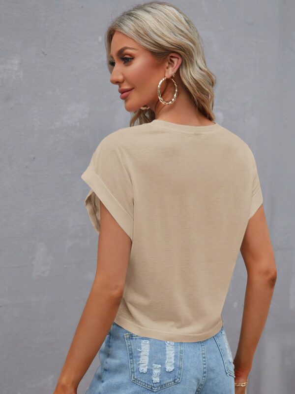 Camiseta Cuello Redondo y Manga Murciélago - Image 7