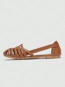 Zapatos Planos de Mujer con Detalles Tejidos y Talón Abierto