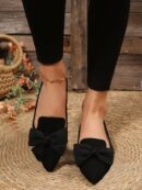 Mocasines Casuales de Puntera Puntiaguda con Hilos Dorados