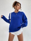 Sweater Casual de Mujer con Manga Larga y Cuello Redondo