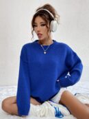Sweater Casual de Mujer con Manga Larga y Cuello Redondo